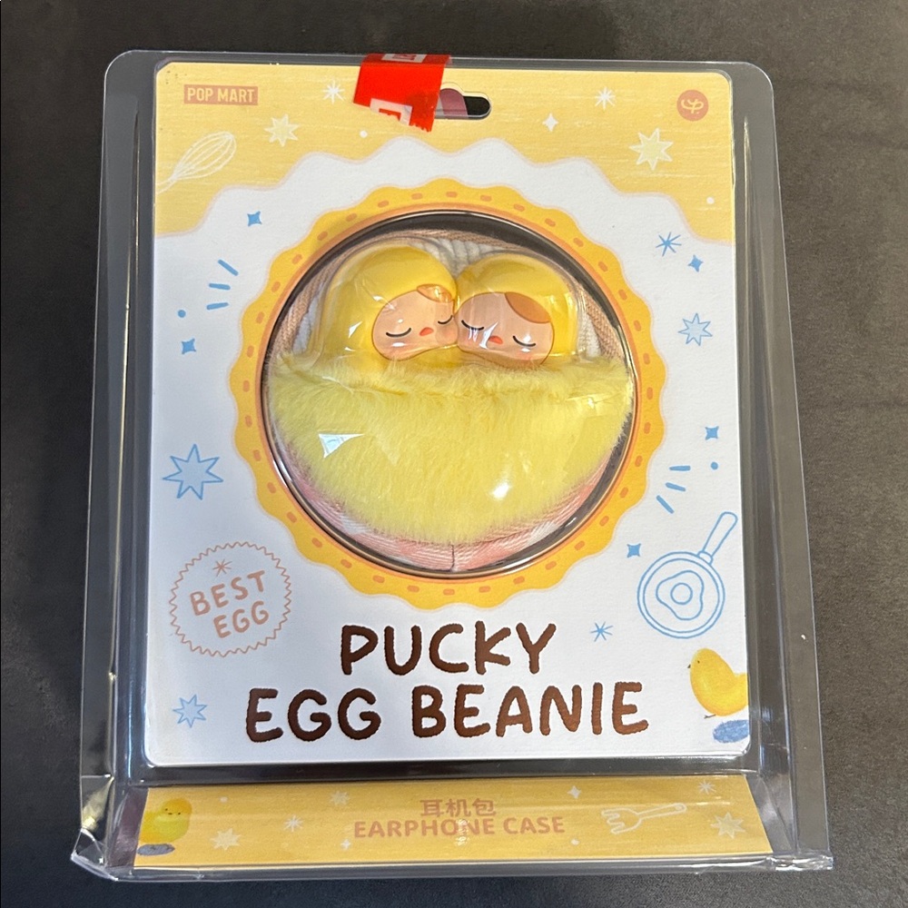 Popmart Pucky Egg Beanie Earphones Case